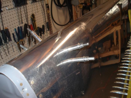 Stall warning clecoed in place.