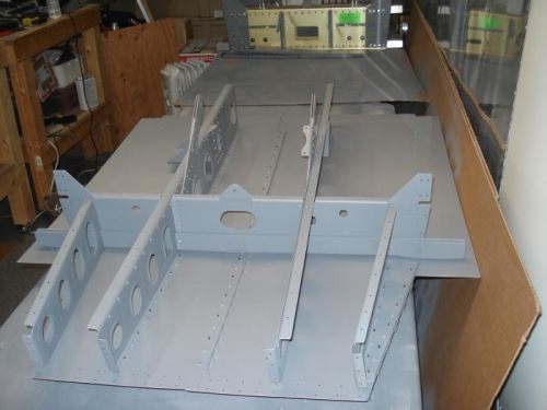 A few rivets have been set inthe skin.