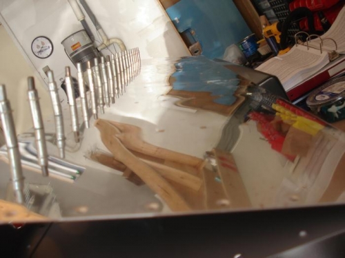 Stiffeners riveted in place