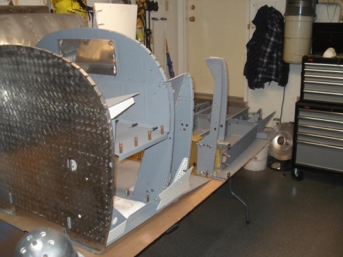 Seat rib assembly attached to check for fit...perfect!