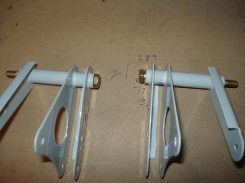 Brass bushing and bolt in place