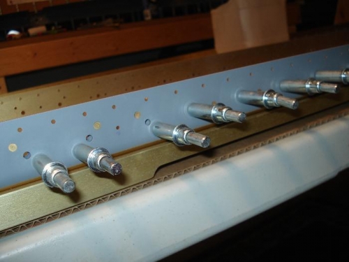 Nutplates held in place with clecos