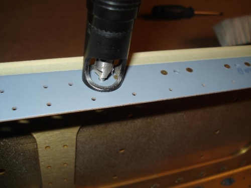 #30 countersink set to a depth for a #8 screw