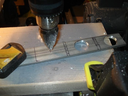 Step drilling to a diameter of 1 inch