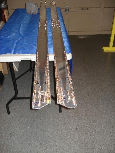 Doublers and forks matched drilled to the rear spar.