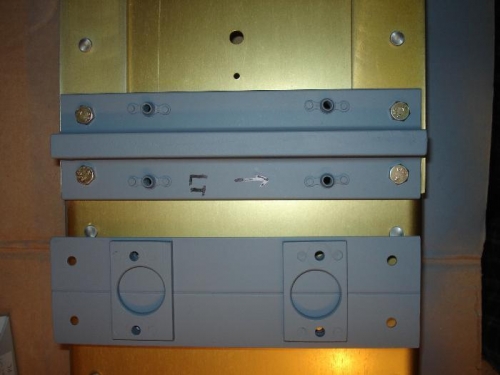 Spacers and nuplates all riveted in.