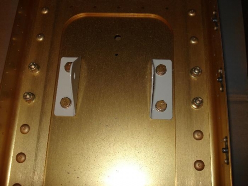 The bellcrank brackets are in place