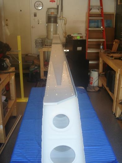 Left wing rear spar riverted