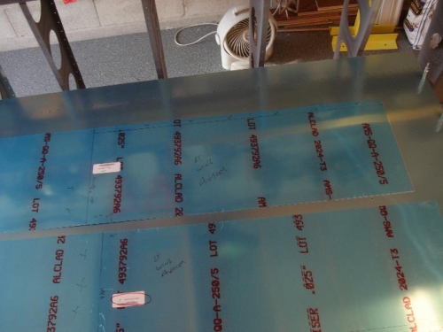 Left and right wing doublers layed out