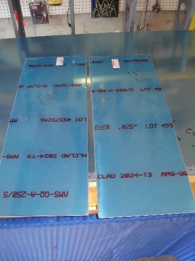 Left and right doublers scotchbrited to size