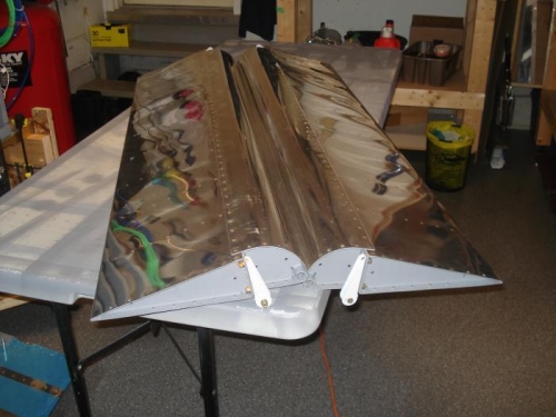 Brackets bolted in place