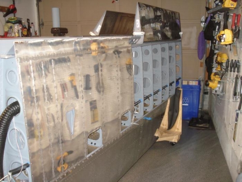 Inboard skin almost done.