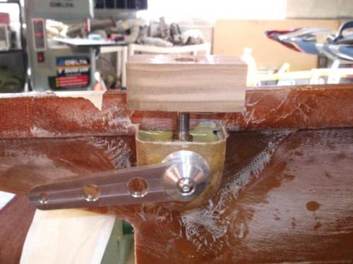Wooden Bloch with Locking Nut installed