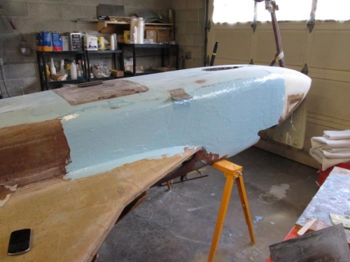 Fuselage Left side ready to sand