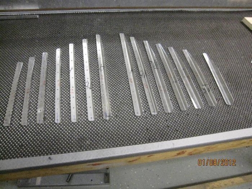 Stiffeners cut and bent