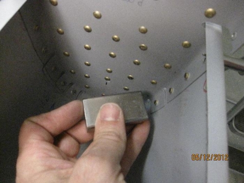 Good access for most of the aft bulkhead rivets.