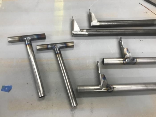 Various rudder pedal assembly weldments