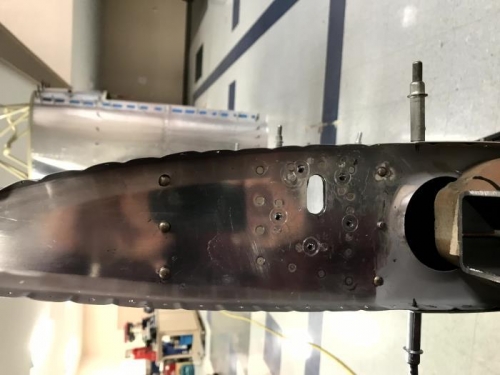 Showing fuel sender mounting holes