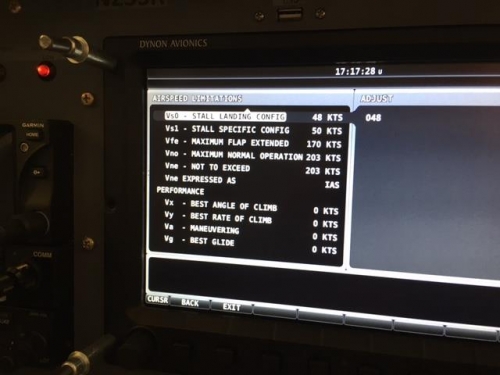 Setting up airspeed limitations