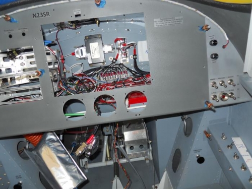 Clecoed in the instrument panel