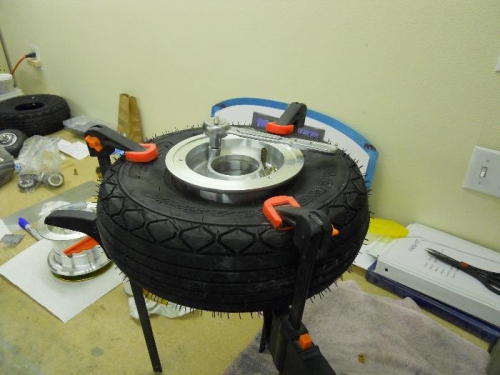 Mounting tire to wheel