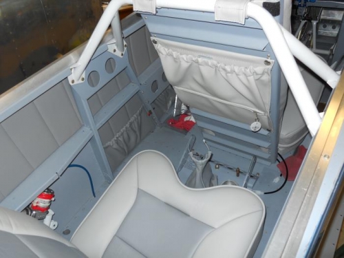 Seat, with pouch installed