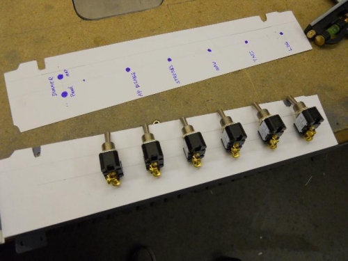 Toggle switch layout