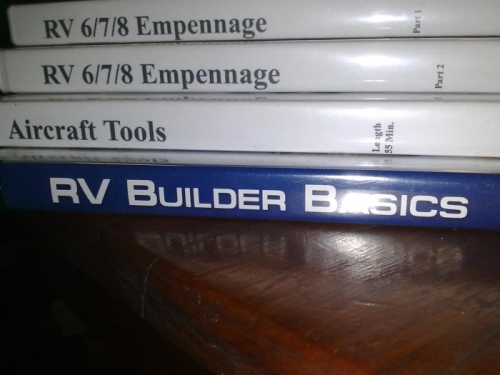 Empennage building DVD's etc