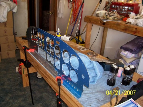 Panel after 5 holes cut
