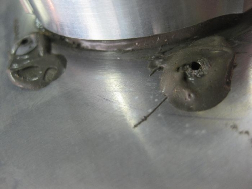 Typical sealant around the tank rivets