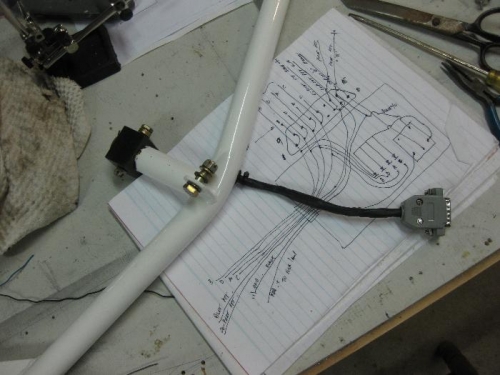 Finished yoke wiring connector and my rough sketch of the wiring plan.