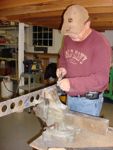 Filing off Tooling Marks on Doubler