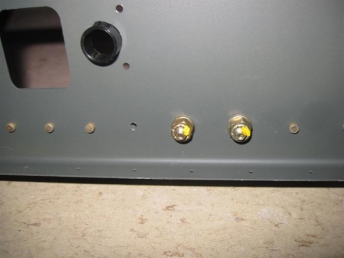 Two of the seat belt anchor bolts all torqued and in place.