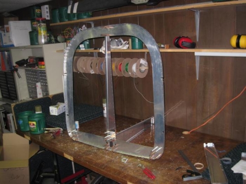 The F-706 bulkhead clecoed together and match drilled.