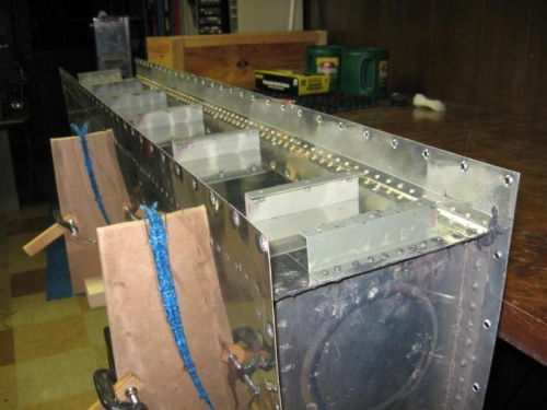 All the rivets in place.  There are 128 in the skin to baffle joints.