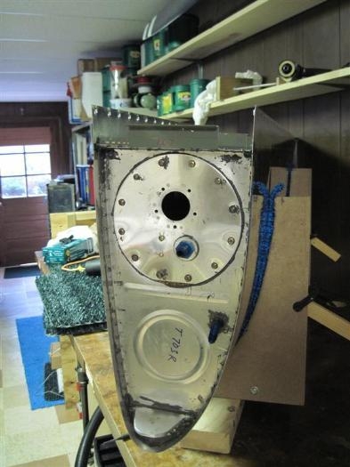 The cover plate with the fuel pickup tube, screwed in place.