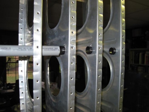 The previous conduit installation at the wing root.