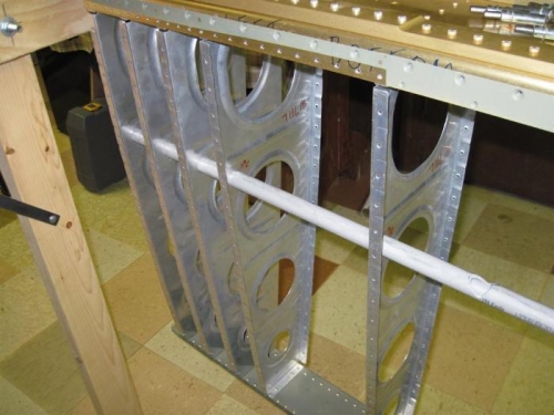 The new arrangement.  Opening for wire exiting the conduit for the pitot can be seen at right.