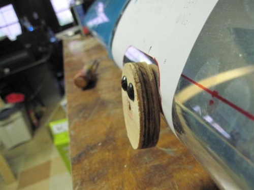 A little trickier setting up for the top of the cutout, due to the curvature of the leading edge.