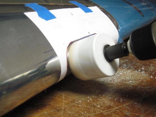 Cutting the corner of the outlet.