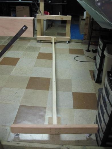 What will be the rolling cradle.  Still have to put a plywood support on this end.