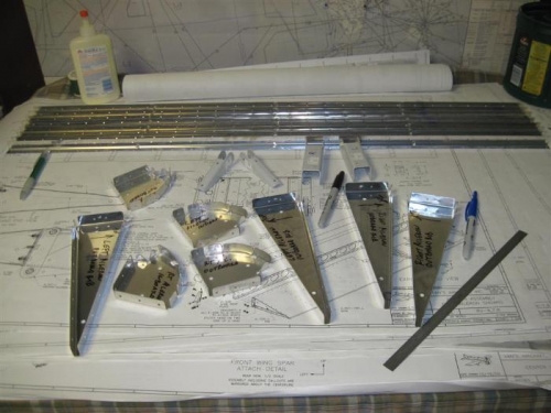 Some of the pieces for the ailerons, ribs, stiffeners, etc.