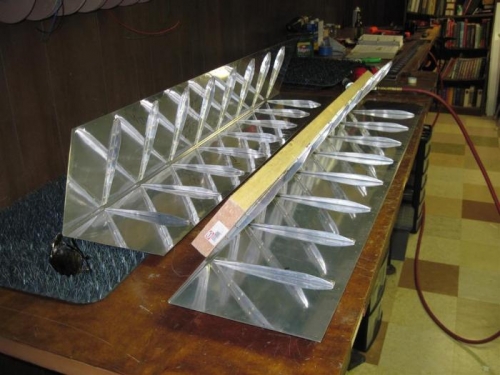 Stiffeners all riveted in place