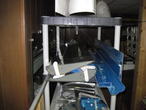 Both finished ailerons, with the flap parts next to them, which will soon be on the bench