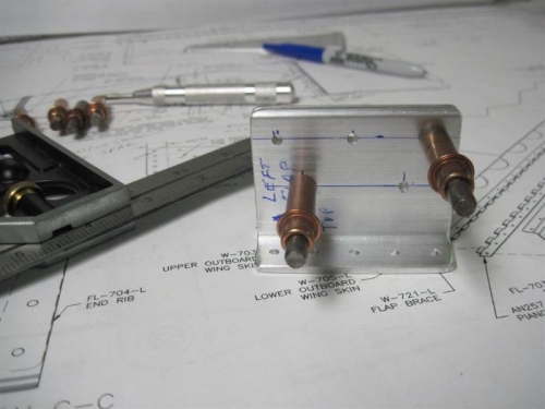 Setup for drilling both end angles at the same time.