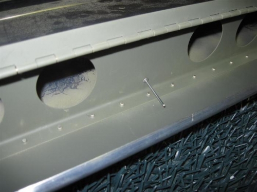 Can't get the rivet puller tool on the stem, the skin is in the way.