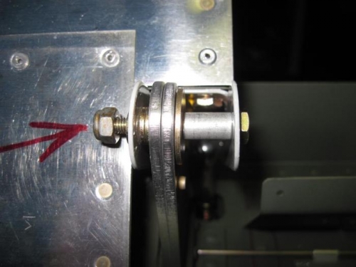 Spacer made from aluminum tube that locates the aileron laterally.