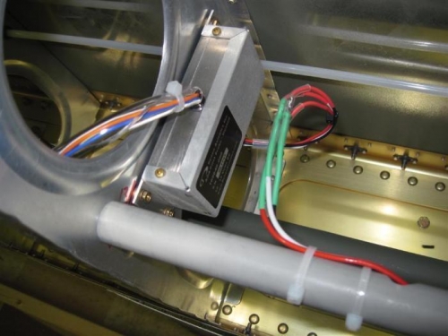 Pitot heat/AOA controller bolted and wired in place, and soldered leads to the wing root