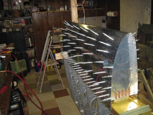 The skin re-attached for final drilling.