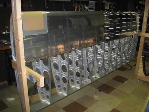 The leading edge and the tank parts in place